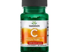 Swanson Vitamin C & Rose Hips Extract (Vit.C & Macese) 1000 mg, 30 Capsule